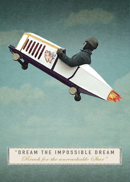 Dream The Impossible Dream Greeting Card by Max Hernn